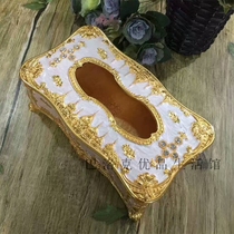 Russian European-style enamel paper pumping box Creative newlyweds Boxes Hotel KTV Metal Colorful Tin Tissues Silo