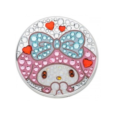 Sanrio Meritti Rhinestone Carry-on bifacial mirror (blue ribbon)