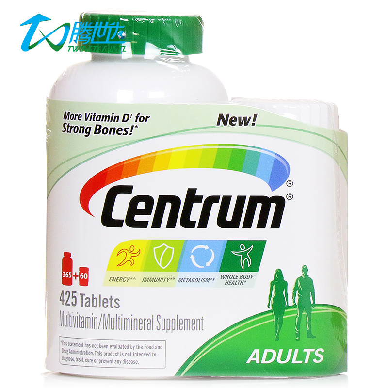 美国Centrum惠氏善存片成人多种复合维生素多维元素片425粒365+60