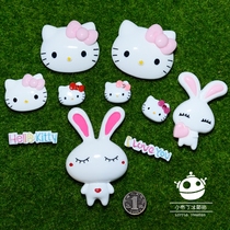 13 8 Cartoon hello kitty squint rabbit refrigerator sticker Magnetic buckle sticker magnet black and white board message