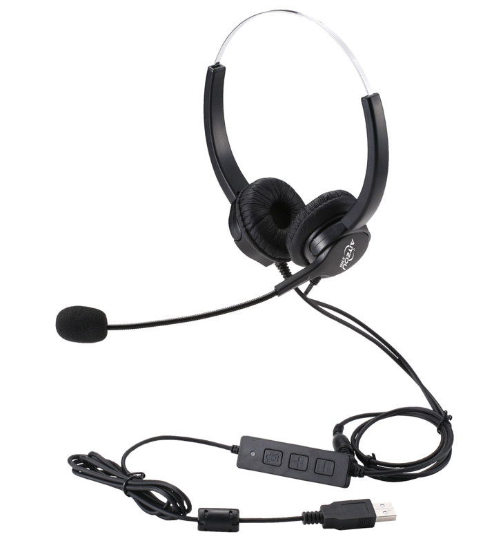 ATeo UC320 binaural high-definition headphone USB computer traffic ear McSkype lync conference ear