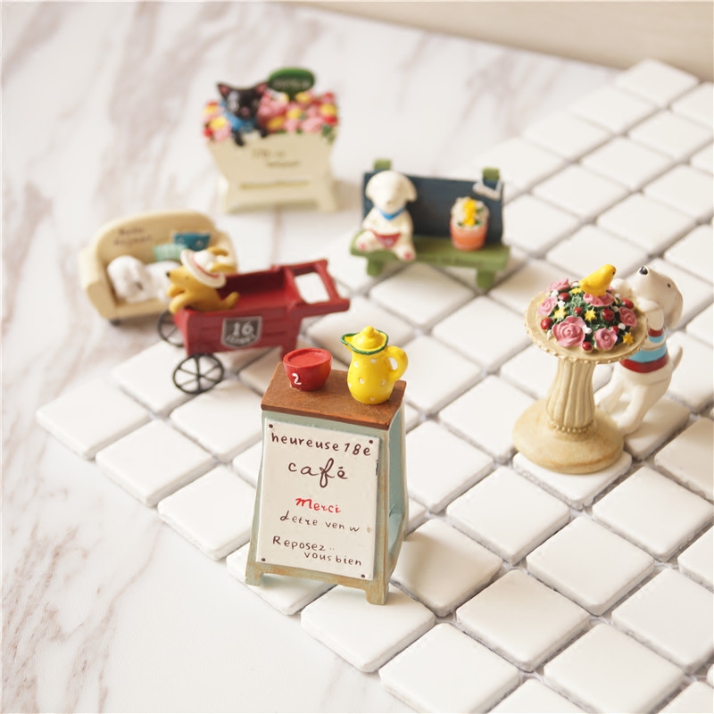 Car river Japan zakka you-zen car kitten resin animal ornaments Joyride small animal ornaments