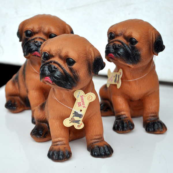 Plastic toys batch pug wolf dog simulation sounding children's toys bathing water skin dog pinching and barking