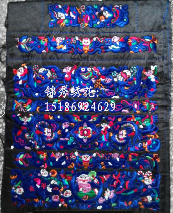National machine embroidery features imitating hand broken line embroidery machine embroidery