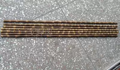 Natural golden silk bamboo Brown bamboo solid bamboo fishing frame pole fishing net massage beating stick folding fan accessories raw materials