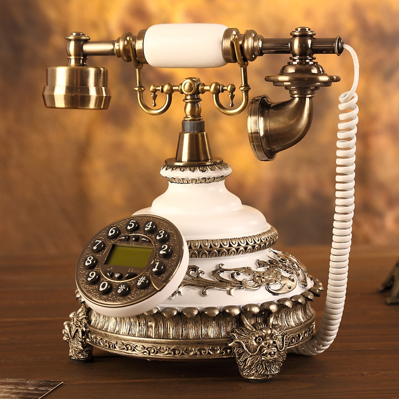 Yueqi European-style retro telephone antique landline telephone fashion creative home wired telephone telephone