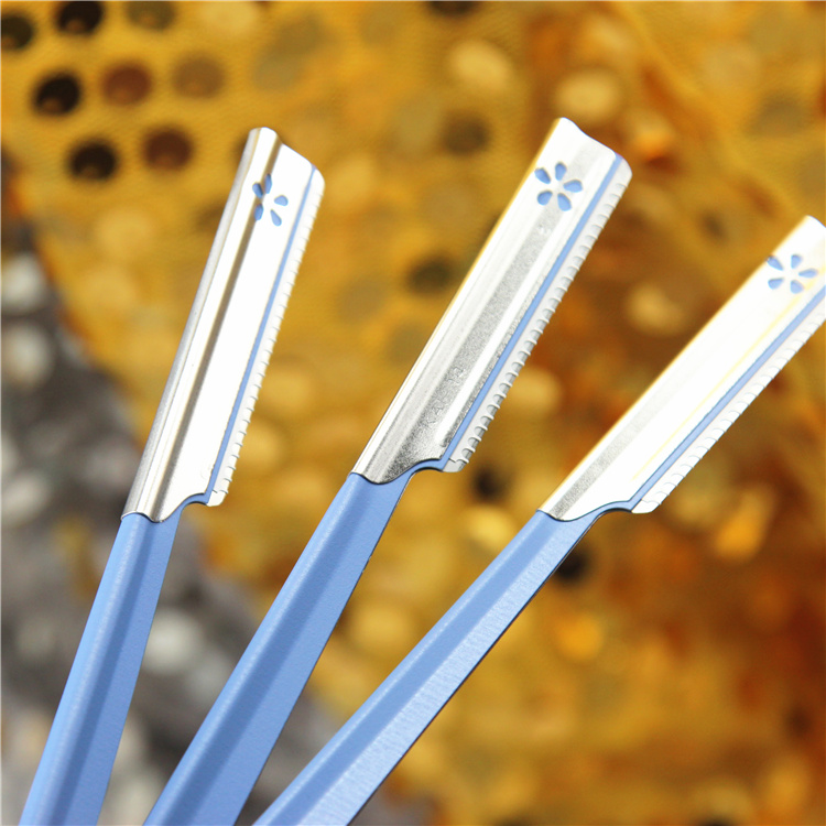 Imported Taiwan COSMOS eyebrow knife scraper with protective cover