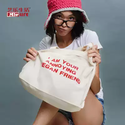 Original design printed LOGO hand-painted bag personalized custom cotton art DIY popularity with one order