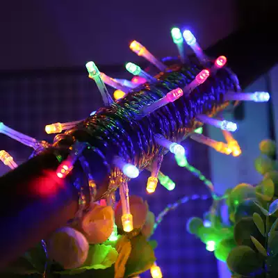 Room LED flashing light string starry Christmas creative wild outdoor portable battery light decoration small color light