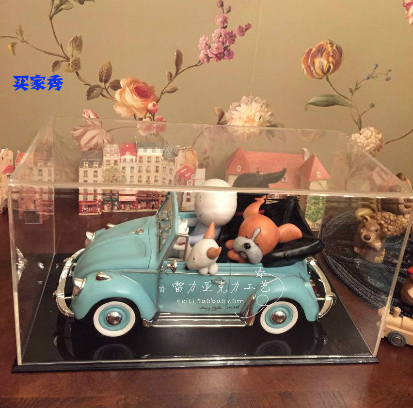 Acrylic plate display box Custom made transparent cover Plexiglass dust box Acrylic car mold box