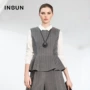 INSUN Enshang 2016 mùa thu mới cơ thể của phụ nữ slim eo vest áo khoác phù hợp với áo khoác 95507713 những kiểu đồ bộ may đẹp