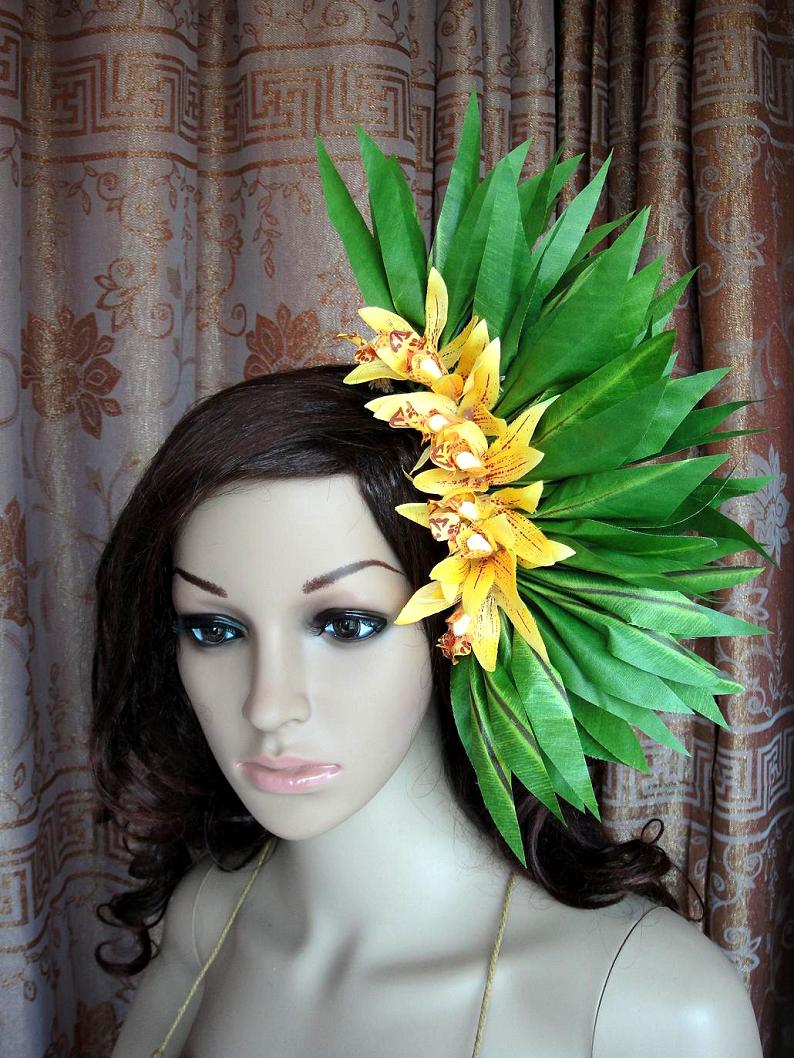 Hawaiian performance costume accessories Head Flower hula props Headdress Beach accessories Hair Accessories
