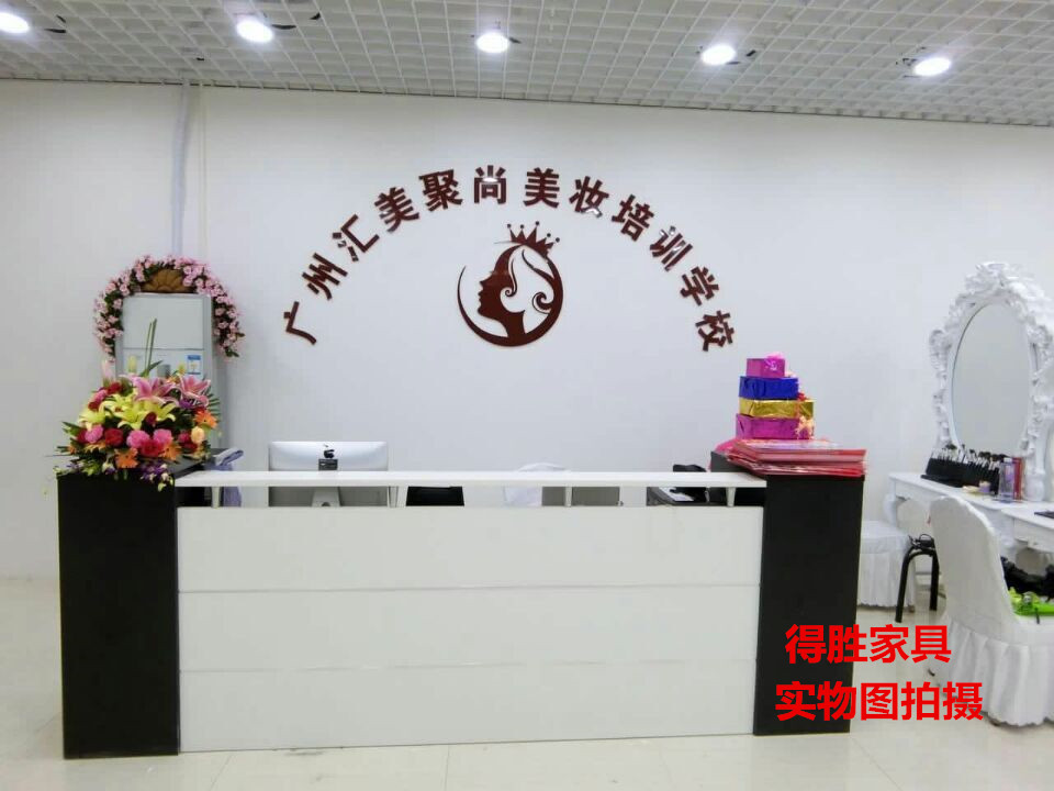 Plate Bar Front Desk Desk Office Desk Office Reception Desk Company Fashion Modern Yingbin Desk Collection Silver Desk Consulting Desk