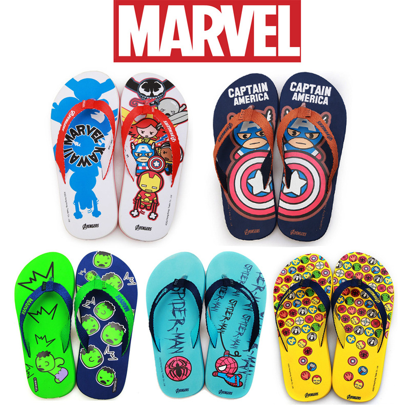 Summer Slippers for Men, Trendy Anime Non-Slip Flip-Flops, Marvel Casual Fashion Personality Couple Flat Flip-Flops