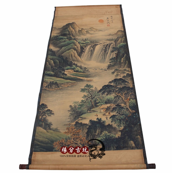 Imitation Ancient China Hall Imitation Ancient Character Painting in Chinese Painted Living Room Painting Landscape Painting landscape painting Zheng Panqiao New landscape has been framed