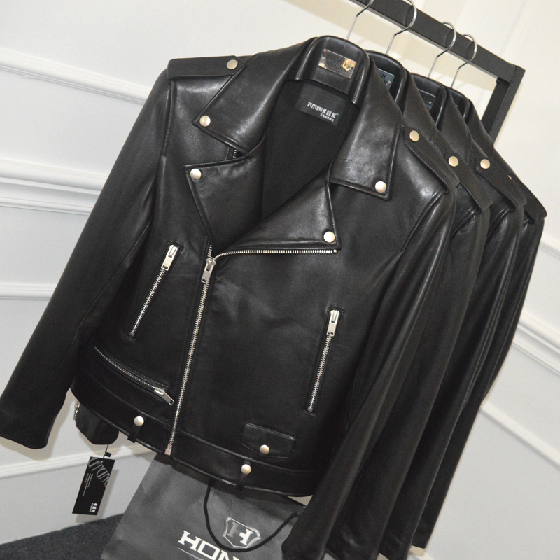 Ftn Trend Slp Style Motorcycle Leather Jacket for Men and Women, Spring Style Jacket, Genuine Leather, Korean Style Trendy Fashion Jacket