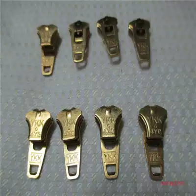 YKK4#YG copper zipper head jeans placket leather bag pants placket and other clothing zipper gold copper color