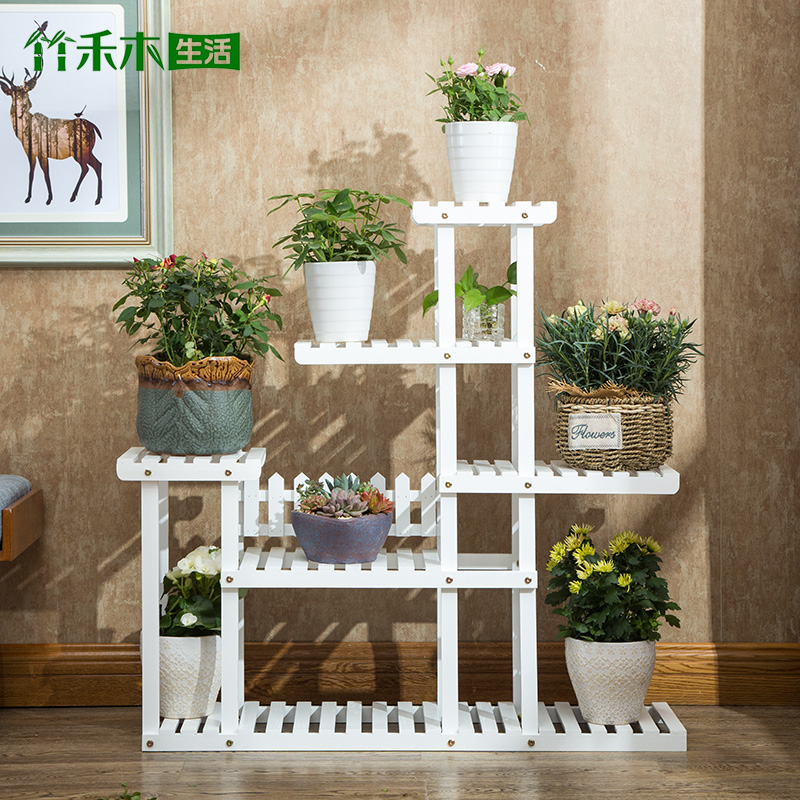 Купить Подставка для цветов Цветок стенд твердой древесины многослойная ...