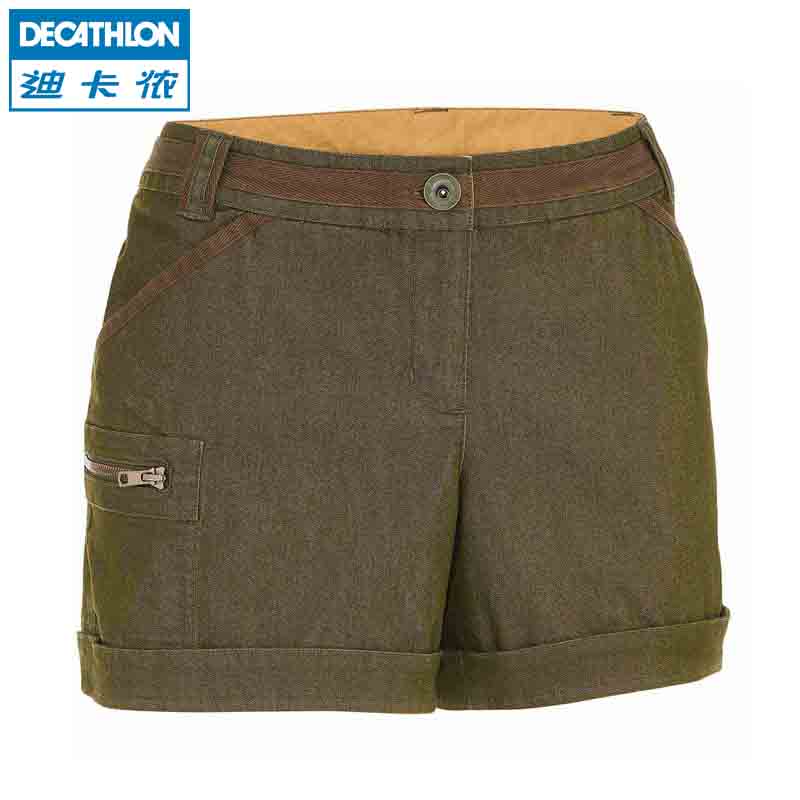 迪卡侬 户外登山徒步短裤 女 春夏季透气速干大码 QUECHUA L1