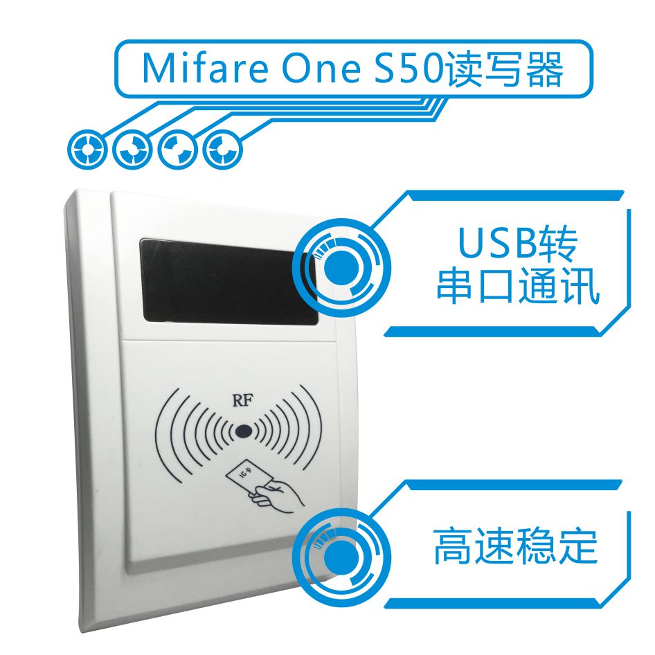 Mifare One S50 MF1 M1 ISO14443 Type A card reader USB interface Factory Direct