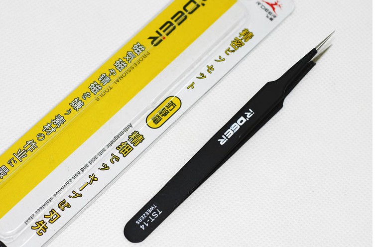 Flying deer RDEER anti-static electronic tweezers TST-14 special pointed tweezers electronic parts assembly