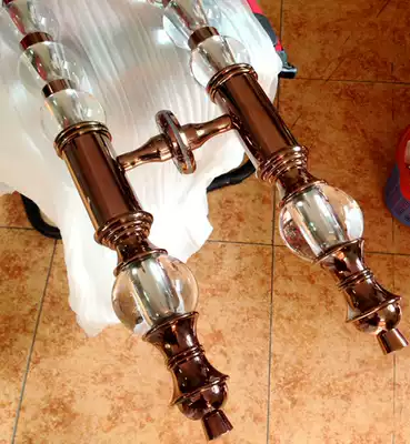 High-end crystal door handle Glass door handle Hotel KTV store large handle modern European rose gold