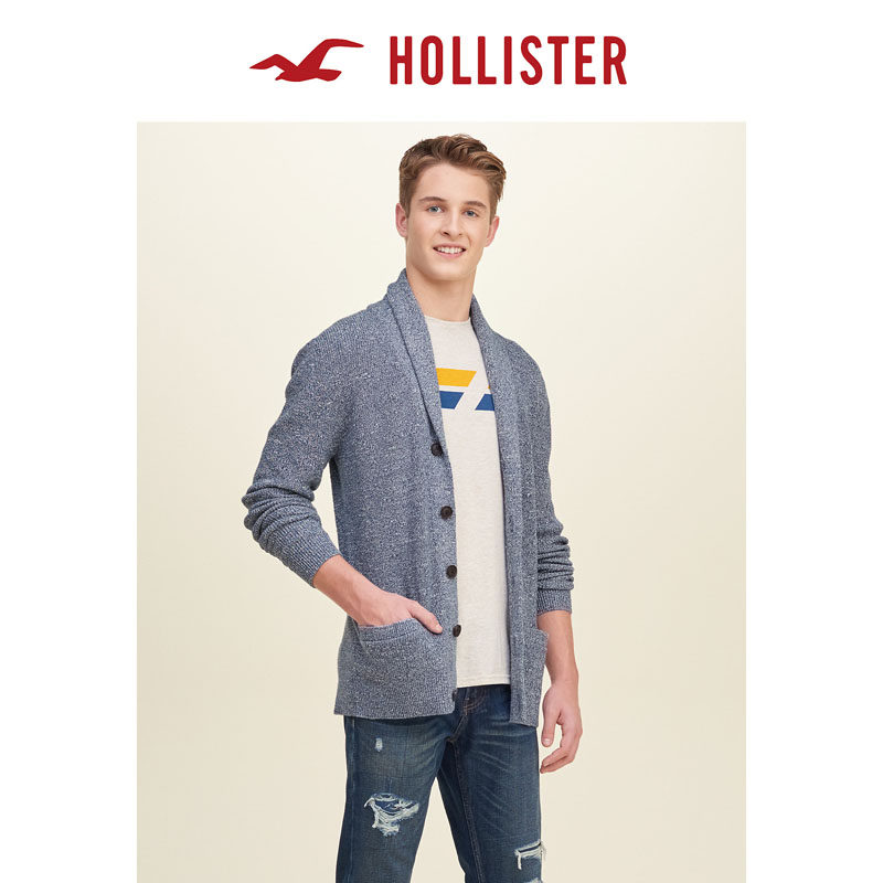Hollister 织纹披肩领开衫 男 117588