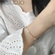 Nhật Bản và Hàn Quốc phiên bản đơn giản của khí chất ngọt ngào bất thường loveu tình yêu tốt phần titan thép mạ vàng vòng đeo tay vòng chân nữ - Vòng chân vòng chân Vòng chân