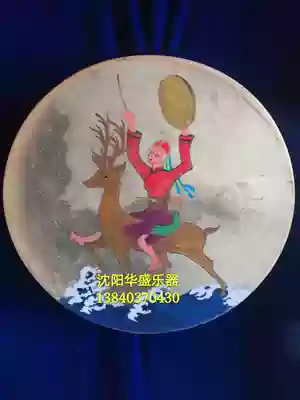 Special hand-painted boutique Wenwang God Drum Two God Drum Dance Sacrifice Hand Grab Drum