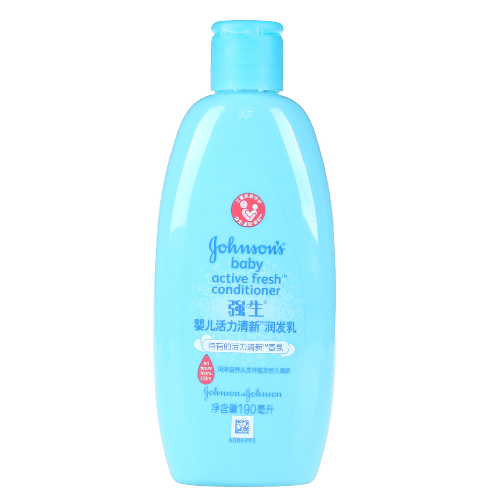 强生婴儿活力清新润发乳190ml 宝宝温和无泪配方 润泽滋养护发素