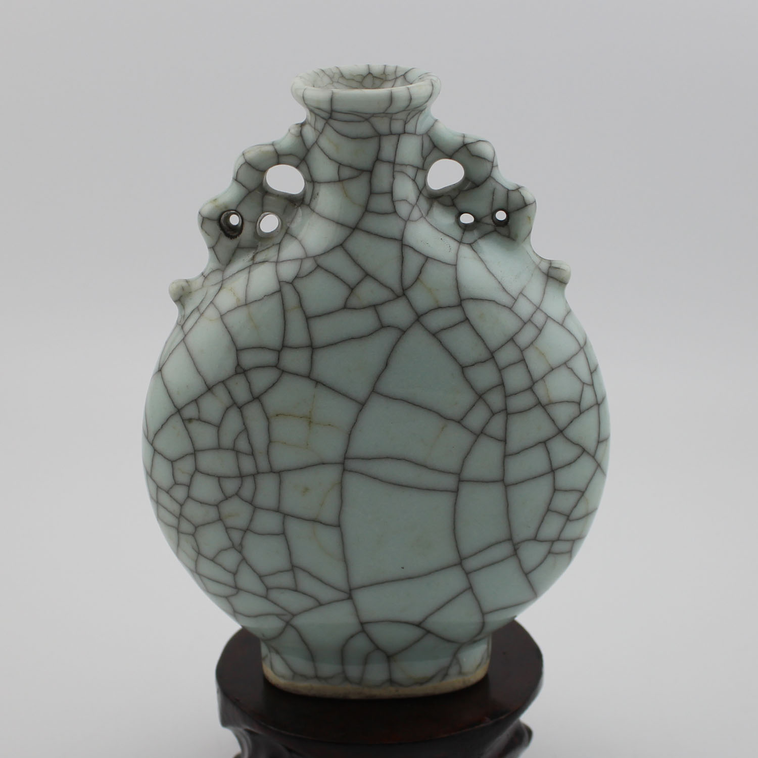 Jingdezhen Factory Goods Clearance Official Kiln Open Sheet Glazed Flat Bottle Antique Ancient Play Antique Porcelain Old Goods Collection Small Swing