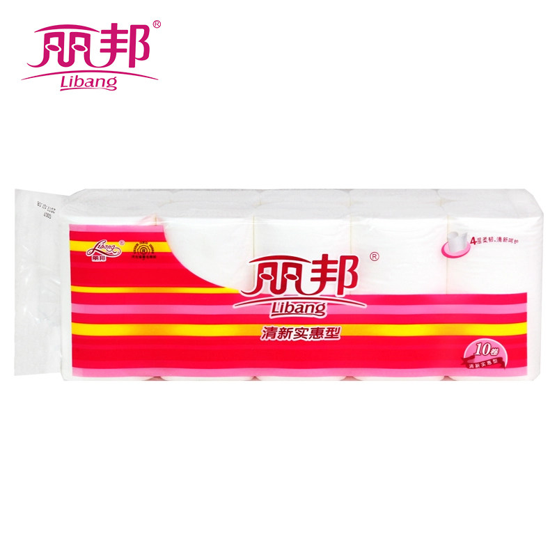 【天猫超市】丽邦 卫生纸巾 4层800g/10小卷 无芯卷筒纸 母婴卷纸