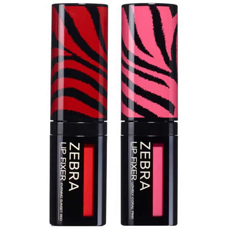正品韩国ZEBRA LIP TINT 唇彩 (红色+粉红色) 套装