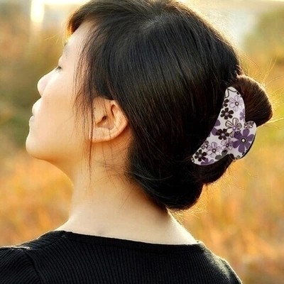 Japan and South Korea large fashion acrylic grab clip BAO WEN hairpin plum claw ponytail hair accessories