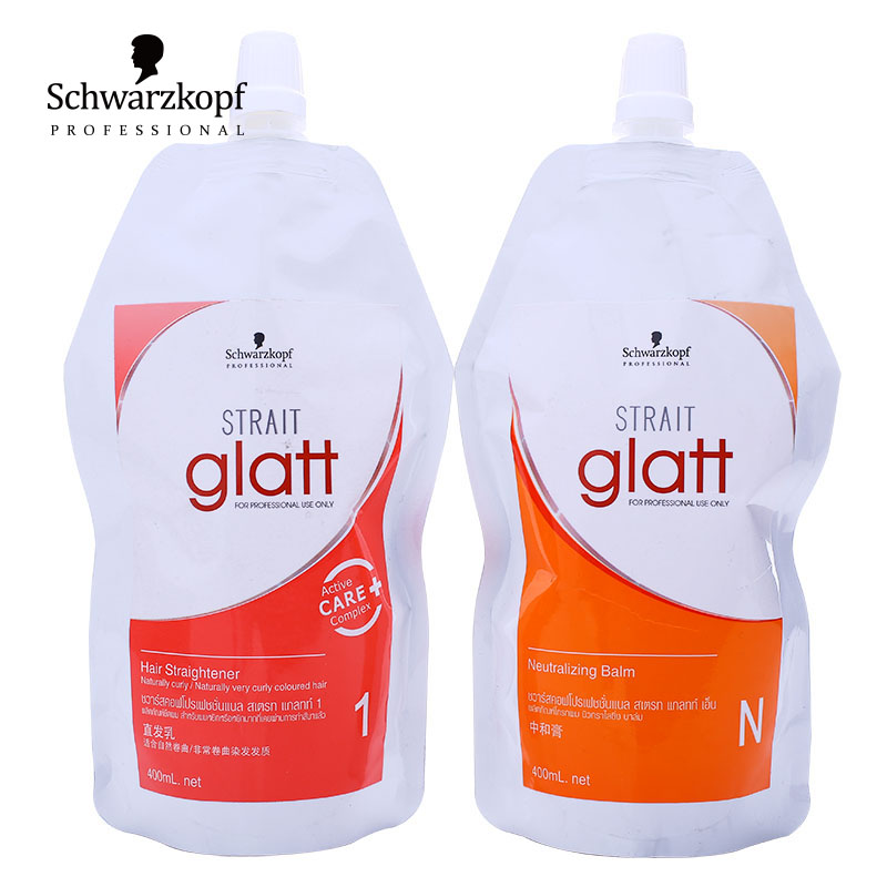 进口施华蔻黑人头1号拉直膏直发膏不伤发免夹一梳直400ml*2