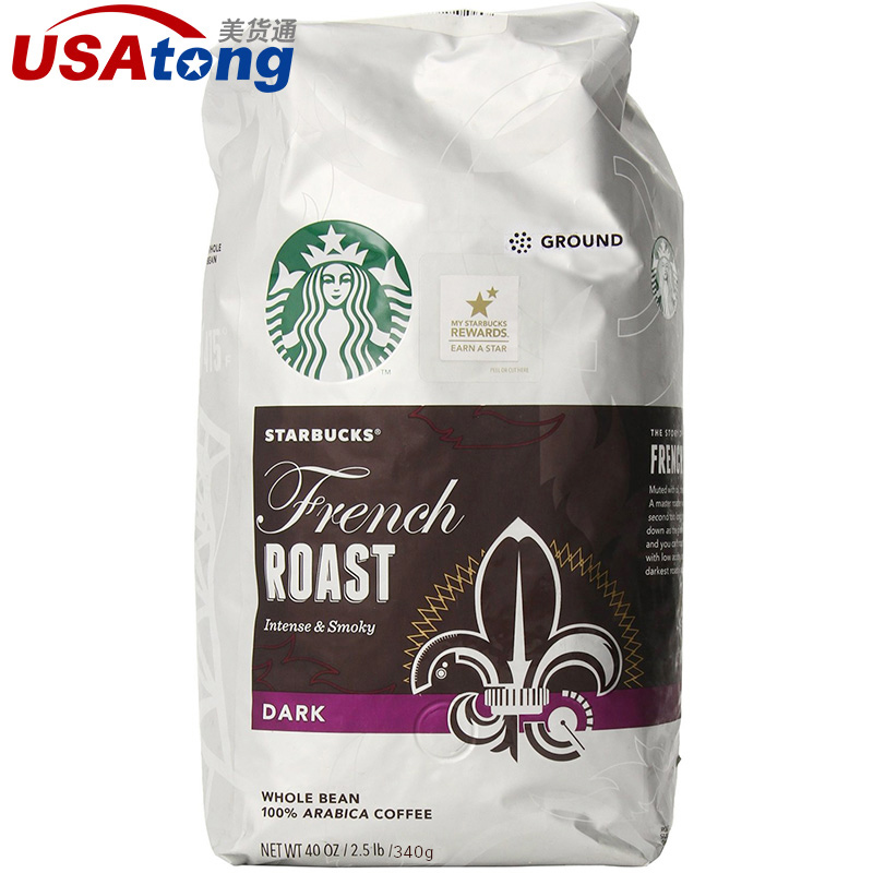 STARBUCKS/星巴克浓香咖啡粉 340g法式烘烤现磨咖啡粉美国原装