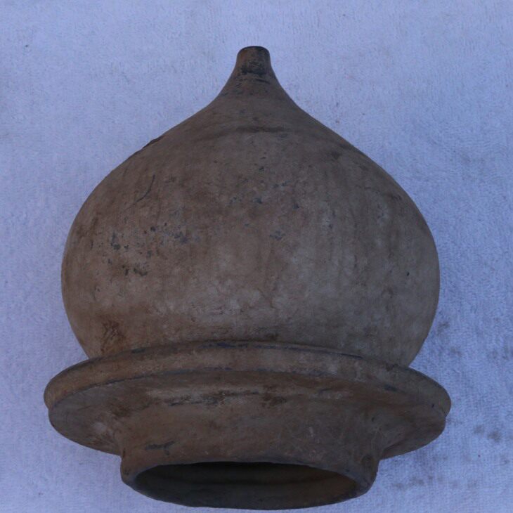 Buddha's Penthouse Red Mountain Cultural Period Large Size Pottery Large Pottery Lid Far Ancient Taugaotao White Pottery Grey Pottery