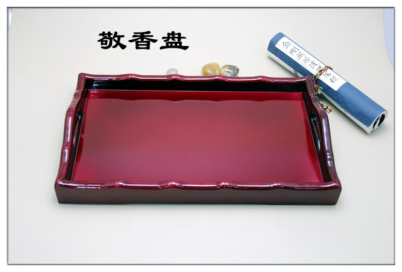 Buddha's Pine-Withdrawal Genuine Incense Tray-Solid Wood Saluting Tray-Venerable Dish-Ring Genuine Incense embroidered