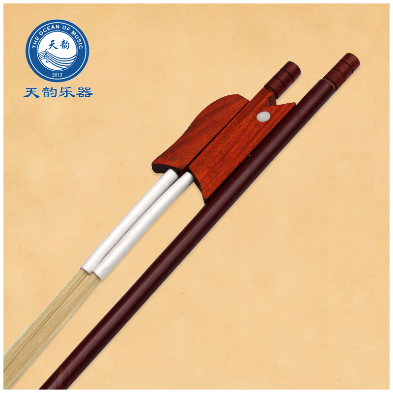 Musical instrument four Hu bow senior red sandalwood double tune piano bow White horsetail professional four Hu bow accessories factory direct sales