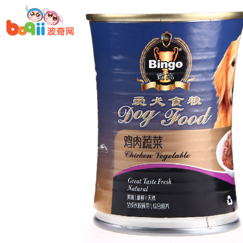 宠物狗零食 宾高 爱犬食粮鸡肉蔬菜狗罐头375g狗湿粮 泰迪狗罐头