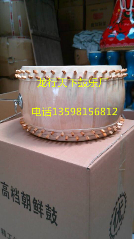 10 inch bamboo nails cowhide hall drum white billet hall drum refined log hall drum white billet drum 1 foot Chuantang drum Han drum