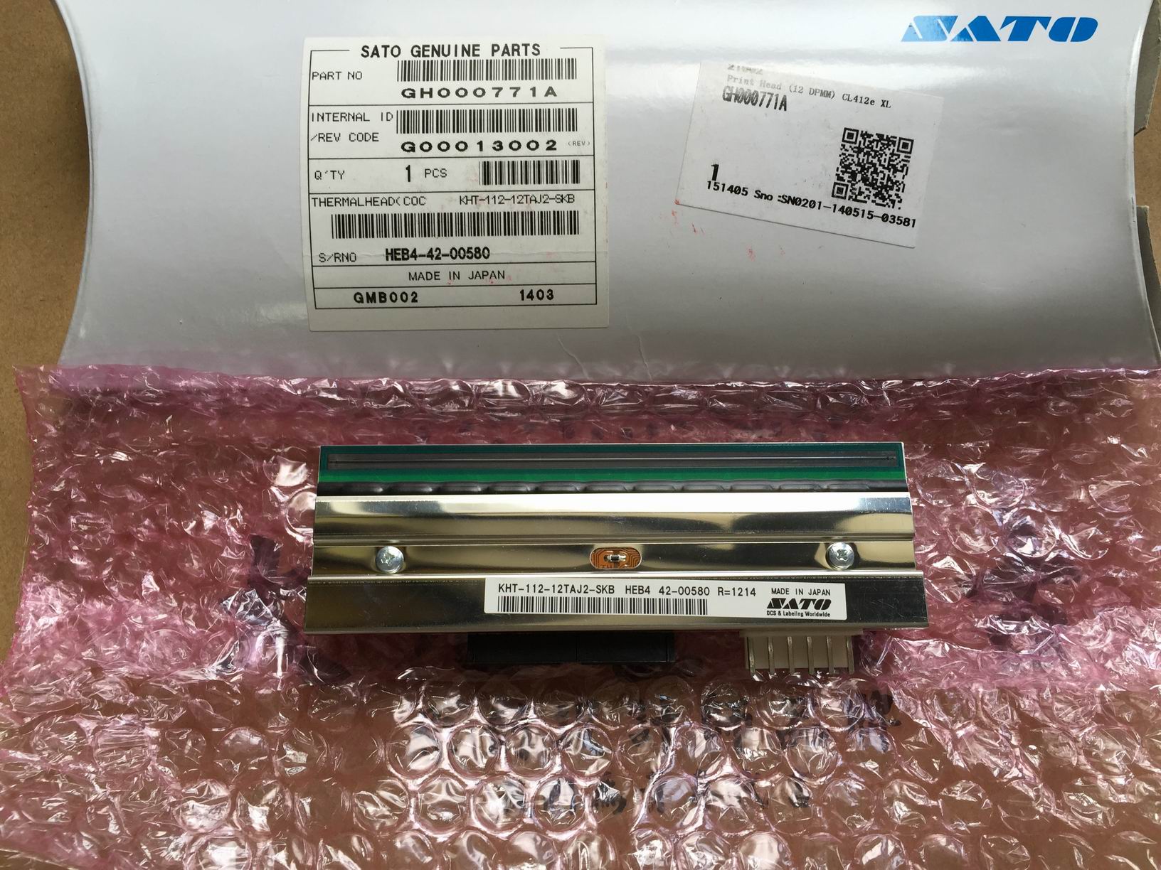 Original SATO Sato CL412E barcode printhead Tag printhead Shunfeng
