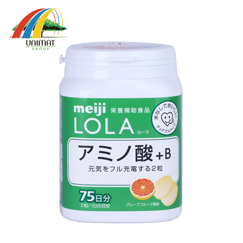 日本发明治LOLA氨基酸维生素B群咀嚼片 150片
