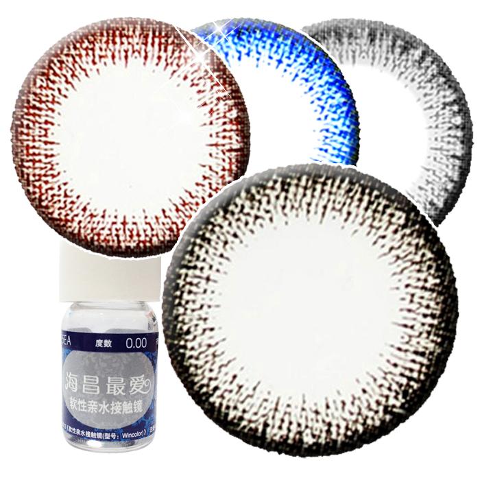 海昌美瞳年抛隐形近视眼镜标准大小直径混血美曈TF