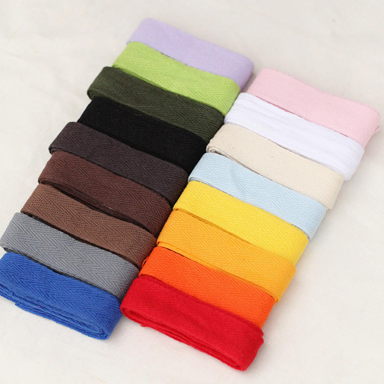 DIY handmade cloth art accessories wrapping strips with rolling edge strips comfortable pure cotton 2cm herringbone with 1 yard price