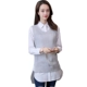 Xuân 2018 mới và áo len nữ size lớn áo khoác vest dài phần rộng áo len cổ chữ V quần áo thời trang nữ Áo vest