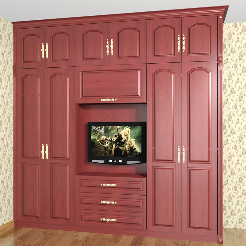Custom-made wardrobe European-style door-opening wardrobe custom-made lockers sundries cabinet balcony bookcase various panel furniture Chengdu
