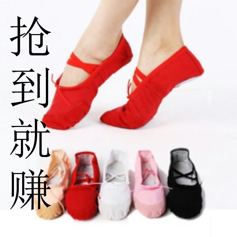 Adult ballet shoes, children's dance shoes, women's soft-soled exercise shoes, cat claw shoes, dancing shoes, canvas yoga shoes