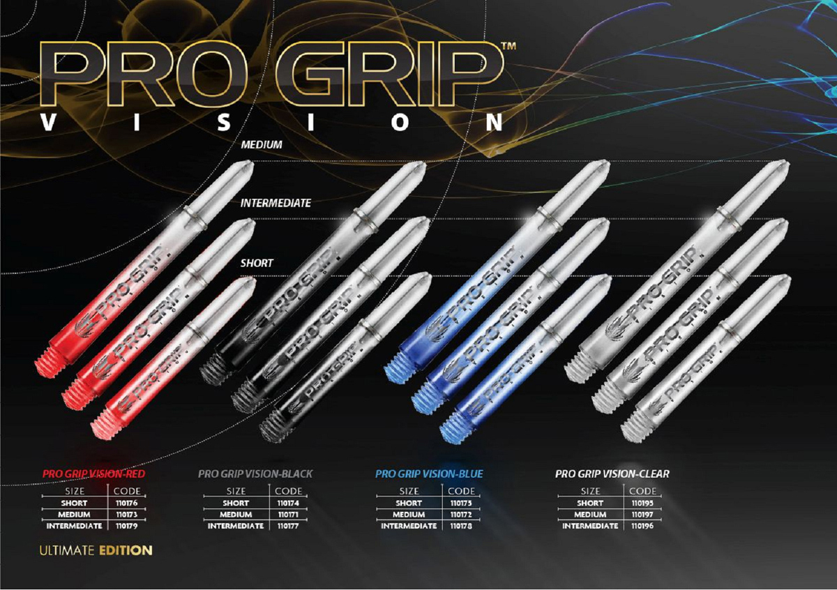 TARGET PRO GRIP dart rod VISION color gradient Two-color dart rod in a variety of lengths
