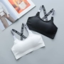 Black Letter Thể thao Đồ lót phía dưới Chống đi bộ với Ngực Pad Bọc Cô gái xinh đẹp Trở lại Halter Vest Tube Bra áo ngực cho mẹ bầu